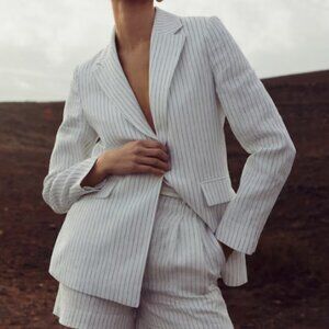 Mango 100% linen suit blazer, Size: S